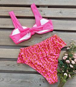 img 1 attached to Rock The Beach In Style With Sporlike'S High Waisted Ruffle V Neck Bikini For Women