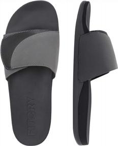 img 4 attached to Experience Maximum Comfort And Support In FITORY Men'S Slides Sandals – Perfect For Beach Trips!