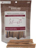 tropiclean bacon flavored enticers dental chews for dogs, 12 count - fresh breath dog treats logo