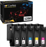 🖨️ cartlee 5 pk high yield laser toner cartridges compatible with dell 1250c 1250 1350cnw 1355cn 1355w 1355cnw c1760nw c1765nfw c1760 c1765nf printer - 2 black, 1 cyan, 1 magenta, 1 yellow logo