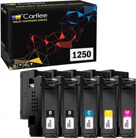 img 4 attached to 🖨️ Cartlee 5 pk High Yield Laser Toner Cartridges Compatible with Dell 1250c 1250 1350cnw 1355cn 1355w 1355cnw C1760nw C1765nfw c1760 C1765nf Printer - 2 Black, 1 Cyan, 1 Magenta, 1 Yellow