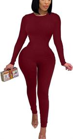 img 4 attached to XXTAXN Womens Bodycon Jumpsuits Rompers Women's Clothing ~ Jumpsuits, Rompers & Overalls