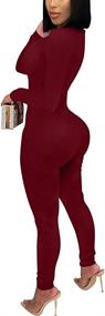 img 3 attached to XXTAXN Womens Bodycon Jumpsuits Rompers Women's Clothing ~ Jumpsuits, Rompers & Overalls