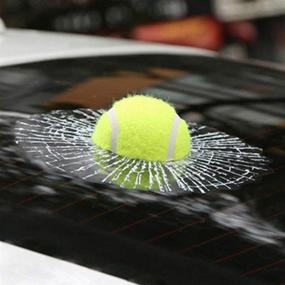 img 4 attached to YGMONER 3D Simulation Tennis Golf Baseball Break Glass Car Window Sticker (Tennis)