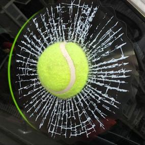 img 2 attached to YGMONER 3D Simulation Tennis Golf Baseball Break Glass Car Window Sticker (Tennis)