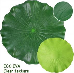 img 1 attached to 12 Pieces Realistic Artificial Floating Foam Lotus Leaves - Perfect For Pond Pool Aquarium Decoration!