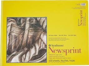 img 3 attached to 📰 Strathmore 300 Series Mega Newsprint Pad: Rough, Tape Bound, 18"x24" - 60 Sheets