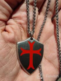 img 6 attached to 🏰 Стильный рыцарь-тамплиерский крест Joshua Мужская ювелирка от HZMAN: Класс превыше всего!