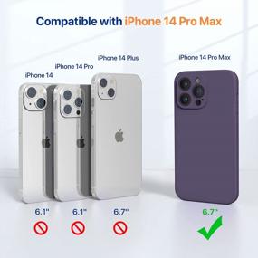 img 3 attached to Shockproof Liquid Silicone Case For IPhone 14 Pro Max, With Enhanced Camera Protection And 2 Screen Protectors, Featuring Microfiber Lining - Dark Purple, 6.7 Inch