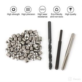 img 3 attached to 🔧 High-Quality 50pcs Stainless Steel Helicoil Type Set (M4 x 2D) - Thread Repair Installation Kit