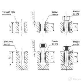 img 1 attached to 🔧 High-Quality 50pcs Stainless Steel Helicoil Type Set (M4 x 2D) - Thread Repair Installation Kit