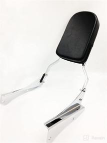 img 2 attached to Chrome Flame Fire Backrest Sissy Bar for 2001-2006 Shadow Spirit 750 / VT750 by HTTMT MT138-F