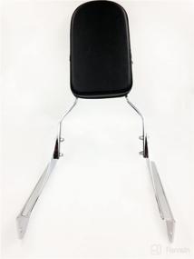 img 3 attached to Chrome Flame Fire Backrest Sissy Bar for 2001-2006 Shadow Spirit 750 / VT750 by HTTMT MT138-F