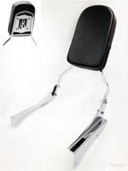 chrome flame fire backrest sissy bar for 2001-2006 shadow spirit 750 / vt750 by httmt mt138-f логотип