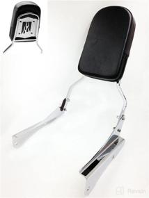 img 4 attached to Chrome Flame Fire Backrest Sissy Bar for 2001-2006 Shadow Spirit 750 / VT750 by HTTMT MT138-F