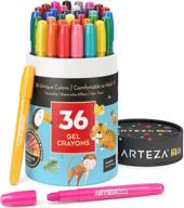 arteza twistable gel crayons for kids - 36 count washable jumbo crayons for school supplies, classrooms, students and teachers logo