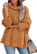 stay cozy and stylish with mlebr women's chunky turtleneck sweaters - oversized balloon sleeve pullover for winter (sizes s-xxl) logo