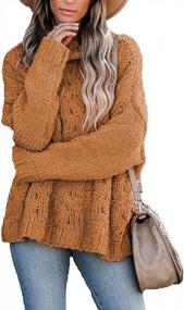 img 3 attached to Stay Cozy And Stylish With MLEBR Women'S Chunky Turtleneck Sweaters - Oversized Balloon Sleeve Pullover For Winter (Sizes S-XXL)