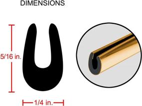 img 3 attached to 🚗 Gold Full Size U Shape Car Door Edge Guard Trim - 10 Feet