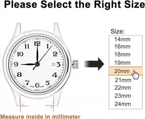 img 2 attached to 14 мм-24 мм WOCCI винтажный кожаный ремешок для часов сменный ремешок с пряжкой из нержавеющей стали