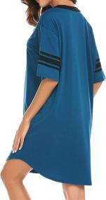 img 2 attached to 🌙 Elegantly Comfortable: Ekouaer Women's Cotton Nightgown for Luxurious Lingerie, Sleep & Lounge