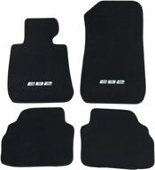 2007-2013 bmw e92 logo 3-series floor mat set - front & rear nylon carpets by ikon motorsports - factory fit & enhanced carpet liner - fits 2008-2012 models logo