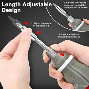 img 2 attached to 🔧 Комплект многоcекционной отвертки AECCN 8 в 1 с механизмом рatchet, ударостойкой вариант короткой отвертки со способностью регулировки и магнитным фиксатором насадок, включающий разъемы для винтов Phillips, прямые и крестовые отвертки, квадратный профиль и гайковерт - FO-6009X