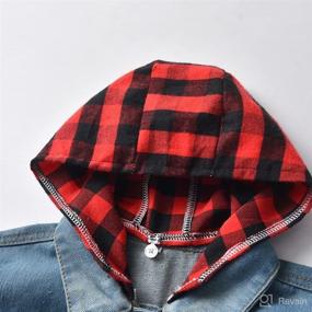 img 2 attached to 👕 Stylish Toddler Baby Denim Jackets with Button Down, Ripped Hooded Top - Fashionable Fall Cowboy Outwear Clothes for Kids Girls Boys