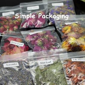 img 4 attached to Dried Flower Kit For Candle And Soap Making - 9 Bags Of Premium Quality AAA Food Grade Flowers, Including Pink Rose, Jasmine, Lavender, Roseleaf, Lily, And More - Simple Packaging By Oameusa