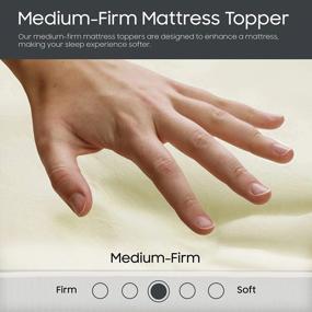 img 2 attached to Queen Size Off White Foam Mattress Topper For Orthopedic Support - 1 Inch Breathable Bed Pads With Luxurious Softness, Comfort And Back Pain Relief For Better Sleep