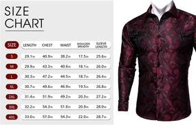 img 3 attached to Barry Wang Shirts Paisley Flower Leisure Men's Clothing best: Shirts