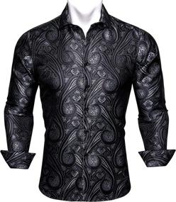 img 2 attached to Barry Wang Shirts Paisley Flower Leisure Men's Clothing best: Shirts