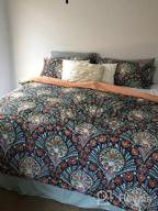 img 1 attached to Green Leaves Tropical Duvet Cover Set Queen Long Staple Cotton Floral Bedding Set Full Reversible 3 Pcs Leaves Comforter Cover Set 1 Duvet Cover With 2 Pillowcases Queen Bedding Collection review by Bill Lyons