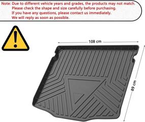 img 3 attached to 🚗 Aiqiying Cargo Liners: Heavy Duty Rubber Trunk Floor Mat for 2020-2021 Ford Escape - Waterproof Rear Cargo Tray Protector