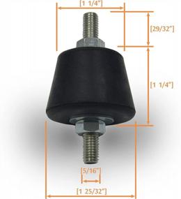 img 2 attached to M8-1.25 Anti Vibration Rubber Isolator Mounts With Studs Shock Absorber