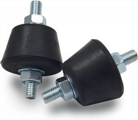 img 3 attached to M8-1.25 Anti Vibration Rubber Isolator Mounts With Studs Shock Absorber