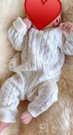 img 1 attached to Newborn Baby Boy/Girl Cable Knit Sweater Romper Jumpsuit - Winter Fall Layette Set review by Sri Wells