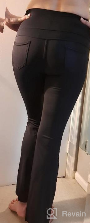 img 1 attached to Ultimate Comfort And Style: Lavento Women'S High Waisted Bootcut Yoga Pants With Pockets review by Rashad Ross