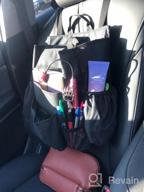 img 1 attached to Black Car Seat Organizer With Laptop Storage And Shoulder Strap - Upgraded Soft Front Seat File Organizer With Cover, Side Straps, And Office Bag For Passenger Seat By SURDOCA review by Kaushik Sokolowski