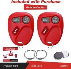 img 3 attached to KeylessOption Red Replacement Key Fob for 15732803 - Pack of 2: Effortless Car Keyless Entry Remote Control