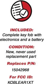 img 2 attached to KeylessOption Red Replacement Key Fob for 15732803 - Pack of 2: Effortless Car Keyless Entry Remote Control