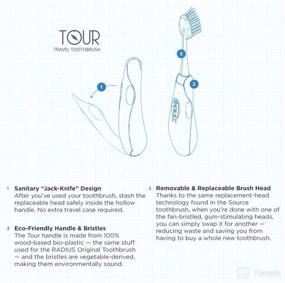 img 1 attached to Convenient and Compact: Discover the RADIUS 160 Radius Travel Toothbrush