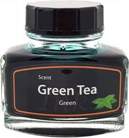 img 3 attached to KenTaur Premium European 50 Ml (1.7 Oz) Calligraphy Bottle Ink - Green Color With A Subtle Green Tea Scent - Non-Toxic Water Based Austrian Ink For Fountain Pen/Dip Pen