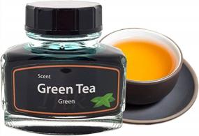 img 4 attached to KenTaur Premium European 50 Ml (1.7 Oz) Calligraphy Bottle Ink - Green Color With A Subtle Green Tea Scent - Non-Toxic Water Based Austrian Ink For Fountain Pen/Dip Pen