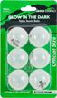 joola essentials 40mm plastic glow in the dark table tennis balls - 6 pack multiuse ping pong balls - serves as great cat toys - party pong games - washable - recreational indoor or outdoor compatible logo