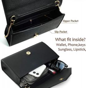 img 1 attached to Chic And Versatile: HOXIS Faux Leather Envelope Clutch Shoulder Bag For Women
