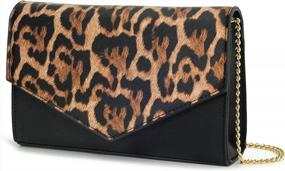 img 4 attached to Chic And Versatile: HOXIS Faux Leather Envelope Clutch Shoulder Bag For Women