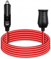 alitove 12ft cigarette lighter extension cord - 180w max. power cable for car tire pump, air compressor, and more logo