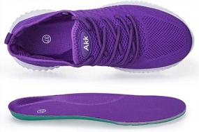 img 2 attached to Memory Foam Slip-On Walking Shoes For Women - Lightweight Casual Sneakers Ideal For Gym, Work, And Travel