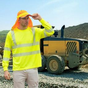 img 2 attached to High Visibility Class 3 Construction Workwear Long Sleeve Shirt For Safety By AYKRM